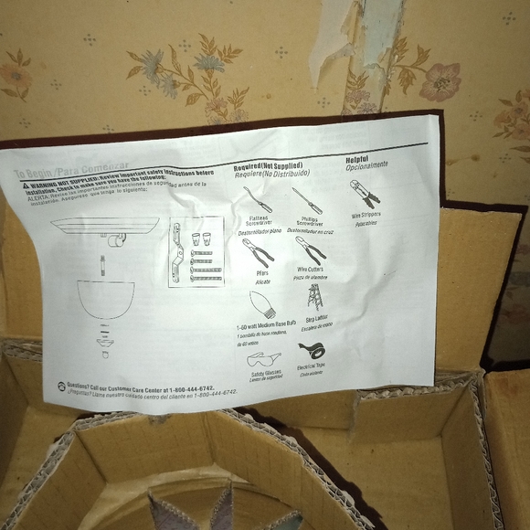 Portfolio Interior Ceiling Fixture #170552 Brushed Nickel Finish Alabaster Shade - Picture 4 of 16